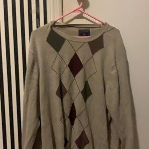 Saddlebred Argyle Long Sleeve Sweater Size X-l